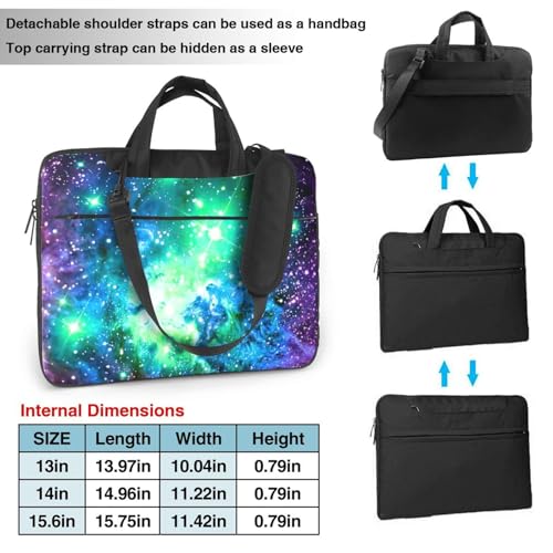 Funda para portátil con correa para el hombro y estampado azul 6