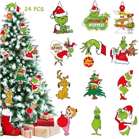 IGJUR Christmas Tree Grinchs Ornaments Cover