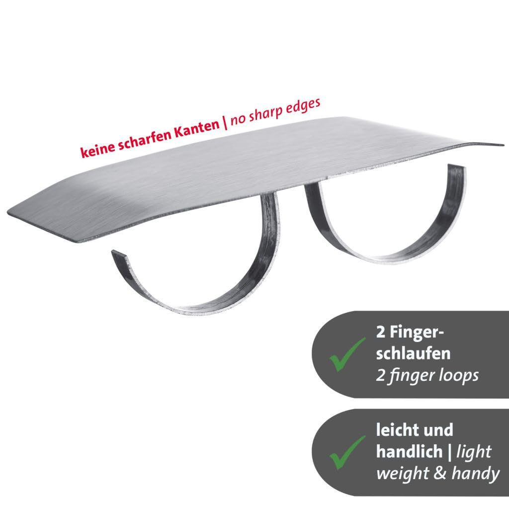 Westmark Protecciones dactilares – utensilio de cocina para cortar frutas y verduras con seguridad, protector de dedos de – acero inoxidable, 2 piezas