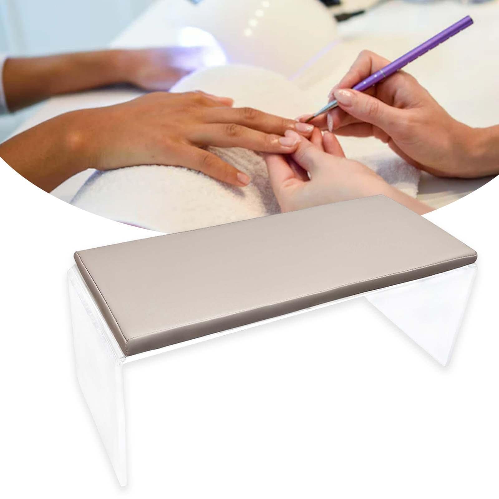 Cuscino poggiabraccia per manicure, antiscivolo, per unghie fai da te, marrone
