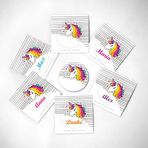 Lot de 12 cartes d'invitation, enveloppes, sacs, autocollants,Invitations d'anniversaire multicolores (12 cartes + 12… - Image 6