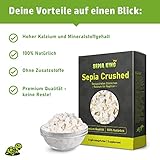 Sepia King - Sepiaschalen Bruch in Premium Qualität - Kalzium für Schildkröten, Bartagame, Geckos, Reptilien - Futterkalk, Kalk Terrarium Zubehör - Keine Reste oder Abfall