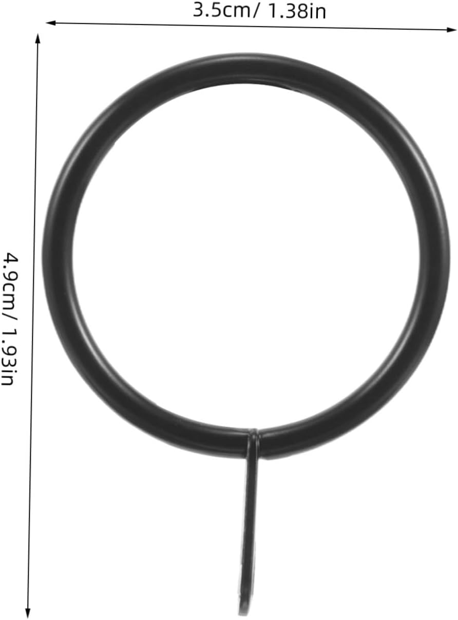 ABOOFAN 45pcs Curtain Rod Rings: Curtain Clip Rings Hooks Bow Hanger Clips with Hooks Accessories for Bathroom Kitchen Home Window Rod Decoration