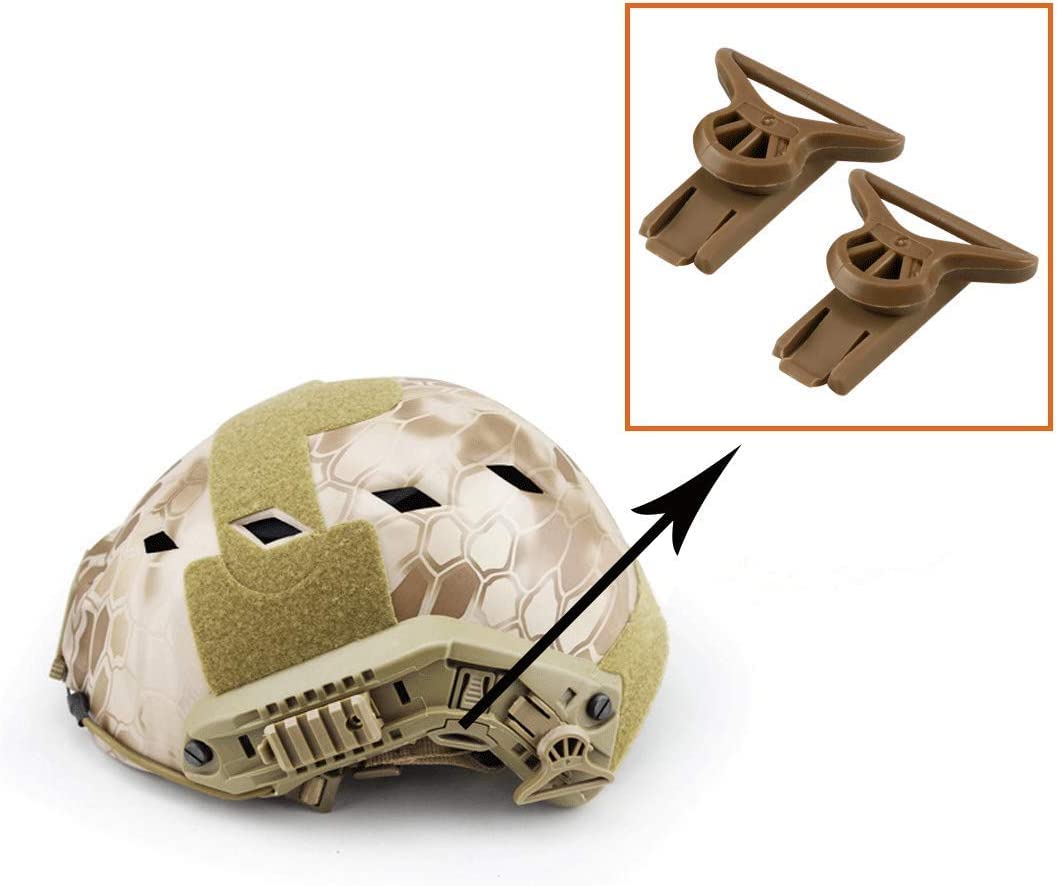 Clips Tactiques Pour Casque Airsoft - Crochets Pivotants Pour Lunettes - Rail Latéral - Neuf