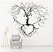 Vinyl Wandtattoos Liebespaar Abstrakter Baum Romantische Schlafzimmer Dekoration Kleiderschrank Kopfteil Selbstklebende Wandaufkleber 48 * 42cm