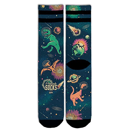 American Socks Space Dino - Mid High S/M
