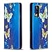 Produktbild Miagon Brieftasche Hülle für Huawei P Smart 2021,Kreativ Gemalt Handytasche Case PU Leder Geldbörse mit Kartenfach Wallet Cover Klapphülle,Gold Schmetterling