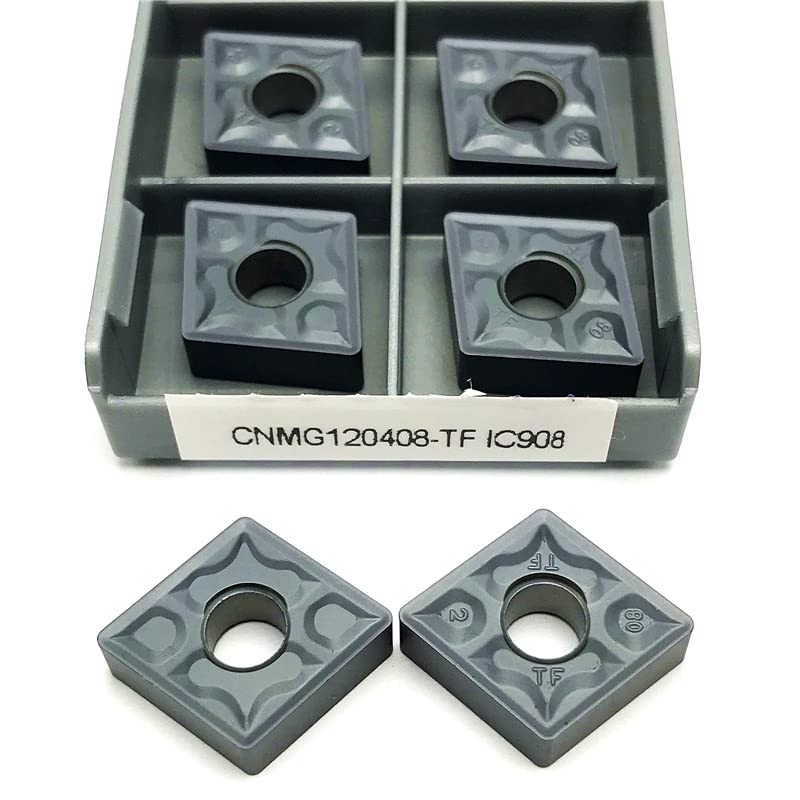 10 insertos de carburo CNMG120408 TF IC907 para torno miniatura 5