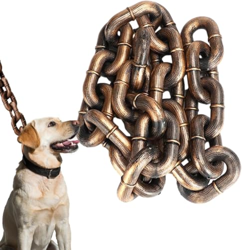フェイク大型犬用チェーンリード 面白い犬用リード 面白いペット用品 面白いペット用品 犬のおもちゃ 大中小のペット猫や犬に最適 大中小のペット猫や犬に最適 (B,太い鉄の鎖)