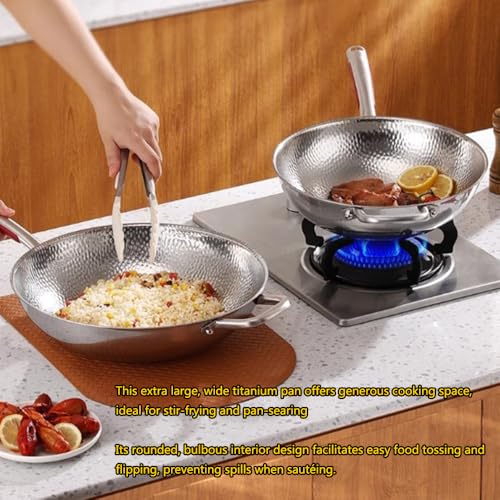 Wok Titanium Martillado con Tapa 13.4 in miniatura 4