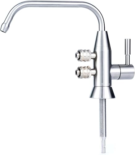 Grifo de agua alcalina, 12 "grifo ionizador de dos caños de acero inoxidable para sistema de filtración de ionizador de agua alcalina