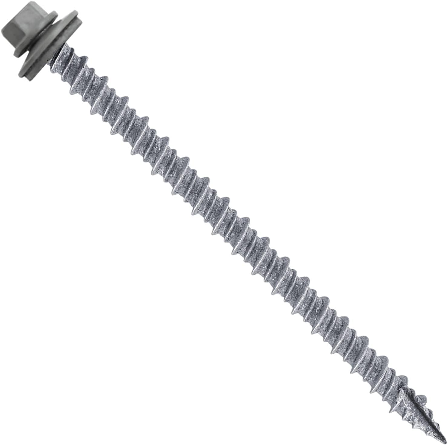 #10 Metal Roofing Screws: (250) Screws x 3 Slate Hex Head Sheet Metal Roof Screw. Self Starting/Tapping Metal to Wood Sheet Metal siding Screws. EPDM Washer. for Corrugated Roofing
