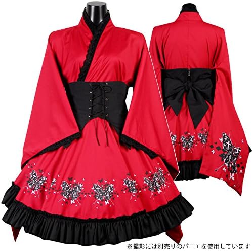 Amazon Co Jp コスプレ 8mm 和風ゴスロリ 着物ドレス 蝶々柄 オリジナル M レッド おもちゃ