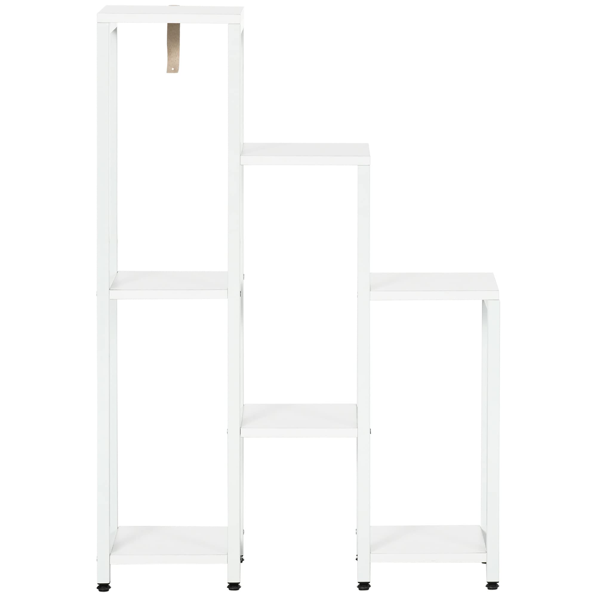 Outsunny Soporte para plantas con 7 estantes, estantería para plantas, flores, estantería de jardín, para salón, esquina, balcón, carga hasta 2 kg (cada nivel), color blanco, 65 x 23 x 94,5 cm