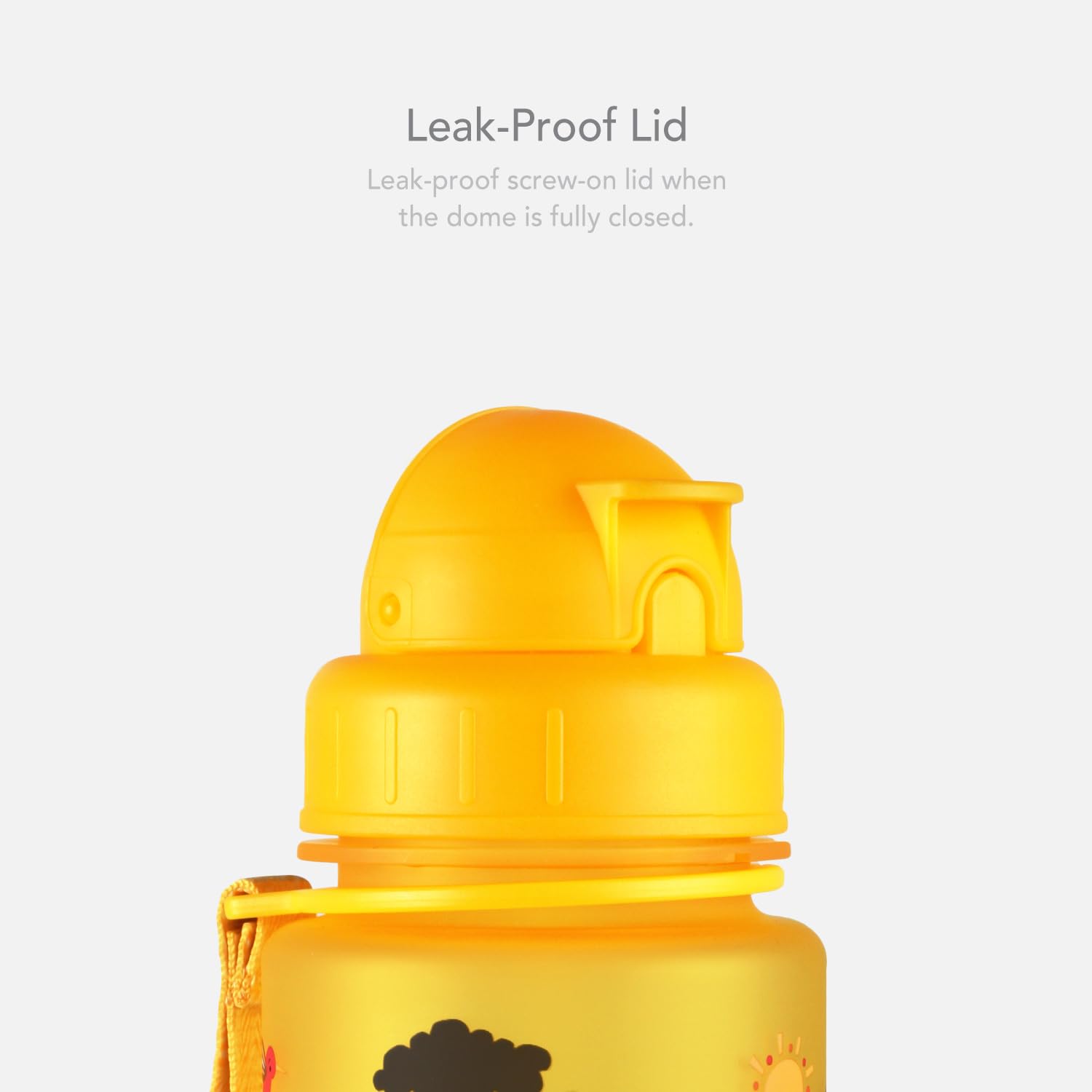 LittleLife Unisex-Youth Water Bottle - Safari, 400ml Children's, Yellow, One Size