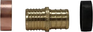 10 Pieces XFITTING 3/4" Pex X 3/4" PB (Polybutylene) Splicing Coupling with Ring, Repairt Kit, Brass