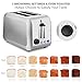 2-Slice Toaster, Home Gizmo Cool Touch Toasters with 2 Extra-Wide Slots, 7 Browning Dials and Removable Crumb Tray - Brushed Stainless Steel