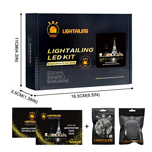 Image of LIGHTAILING Light Set for (Architecture Paris) Model - LED Light Set Compatible with Lego 21044 (Model Not Included)