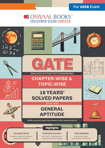 Oswaal GATE 16 Years’ |Chapter-wise & Topic-wise |Solved Papers |(2010