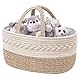 Sudnsadaks Wickel Organizer, Baby Organizer Korb, Windel Caddy mit Fächern & Griffen, Windeltasche Organizer, Aufbewahrungskorb Baby, Tragbarer Aufbewahrungskorb für Windeln, Babyparty-Geschenk