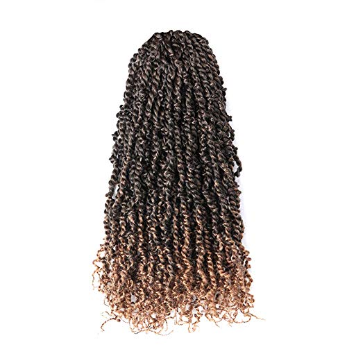 Tiana Passion Twist Hair 24 Inch 8 Packs Ombre Gold Pre-twisted Passion Twist Crochet Hair Pre-looped Passion Twist Braiding Hair Hair Extensions (24 Inch (Pack of 8), T1B/27)