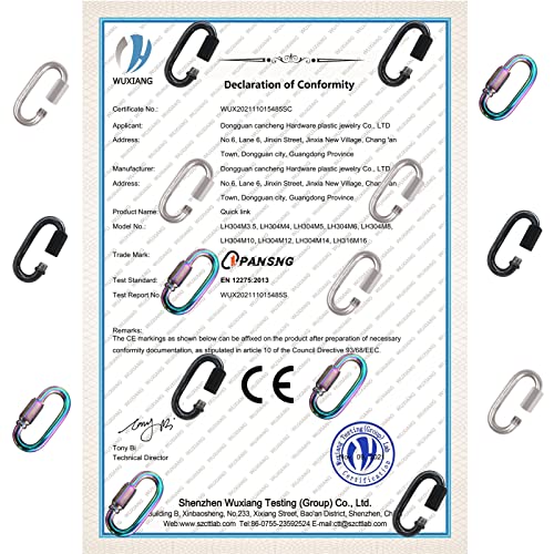 Pansng 10 Pack 5/16 Screw Black Steel Quick Link Chain Connector Heavy Duty Oval Locking Chain Link Swing M8/8Mm 1800Lbs… #TOP2