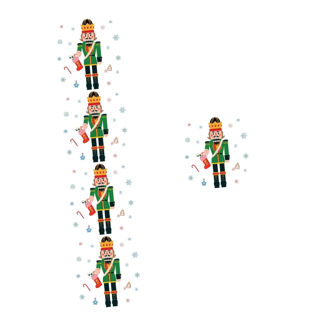 TOPBATHY 5 Blätter Weihnachtsfensteraufkleber kühlschrankaufkleber weihnachtliche fensterbilder Weihnachtsaufkleber Haushaltsdekoration Fensterdekoration Festfenster haftet PVC