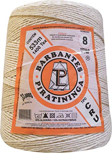 Barbante Cru 700G 8 Fios, Rolo com 533 mts
