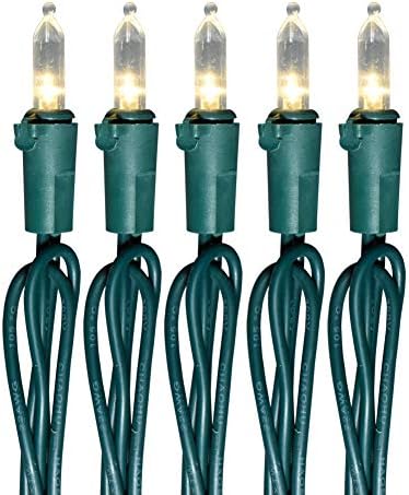 Christmas Tree String Lights Warm White, 33 ft 100 Led 120V Waterproof Lights for Outdoor and Indoor,Mini String Lights With UL Listed for Bedroom Patio Garden Wedding Christmas Tents Party Decoration