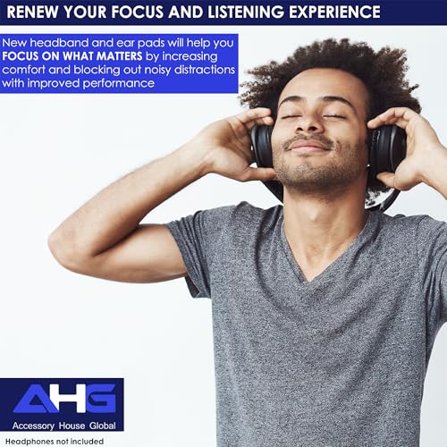 AHG Accessory House Global QC Ultra Kit de reemplazo de almohadillas para orejas y almohadilla para banda de cabeza compatible con audífonos Bose QuietComfort Ultra inalámbricos (Negro). Fácil instalación DIY y gran comodidad miniatura 7