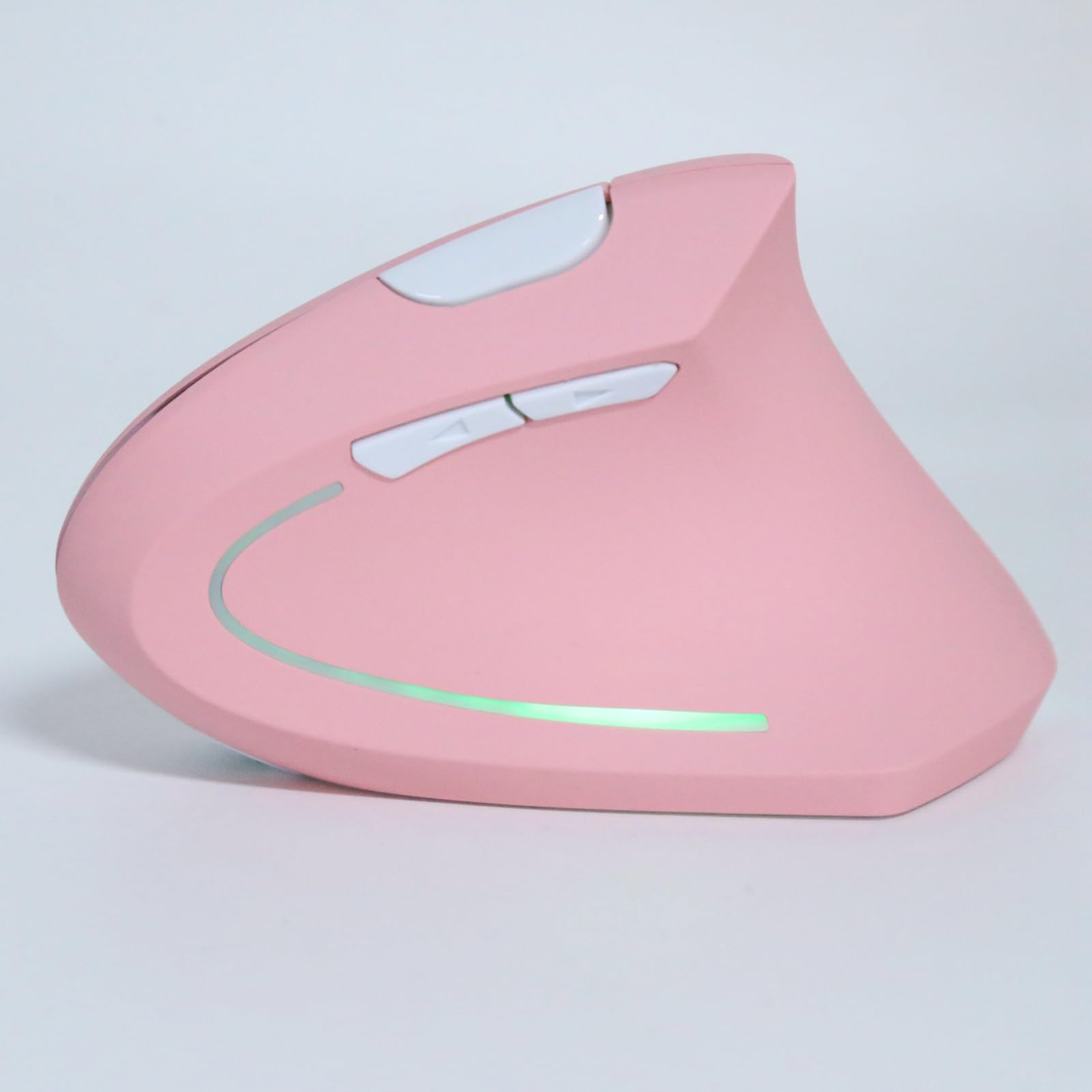 Ausla Mouse Verticale, Mouse da Gioco USB Wireless Ergonomico, 2,4 G per Uso in Ufficio, DPI Regolabile 800-2400 (Topo rosa verticale H1)