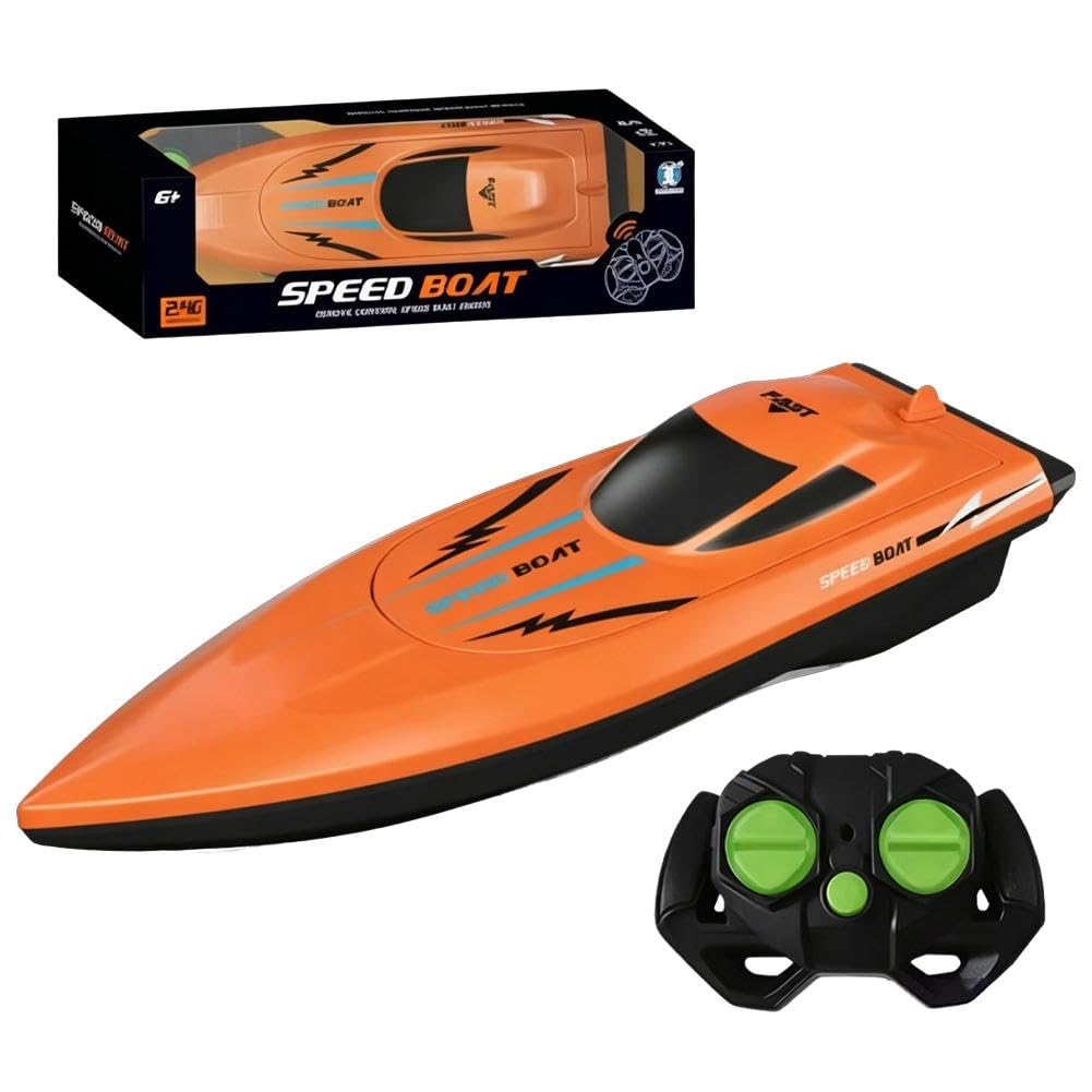 2.4G High-Speed RC Boat with Dual Motors, High-Speed Waterproof Fast Remote For Pools Waterproof Lakes, and Boats Control El