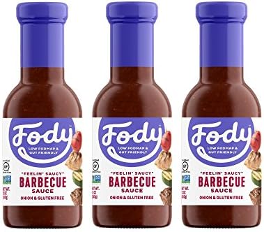 Fody Foods Vegan BBQ Sauce | Low FODMAP Certified | Gut Friendly, No Onion | IBS Friendly Kitchen Staple | Gluten Free, Lactose Free, Non GMO | 12 Ounce pack of 3