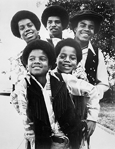 Historical Prints Express Michael Jackson Jackson Five, 20" x 15" - B&W Photo Art Print