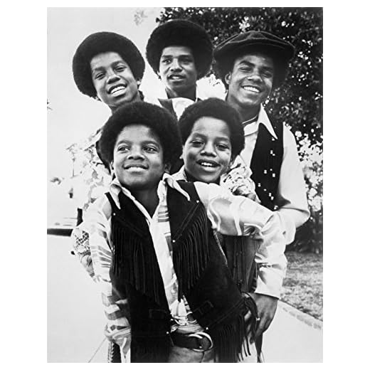 Historical Prints Express Michael Jackson Jackson Five, 10" x 8" - B&W Photo Art Print
