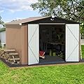 Metal Storage Shed,Outdoor Storage Building 10x12,Large Backyard Shed with Lockable Doors,Waterproof Outside Storage Sheds