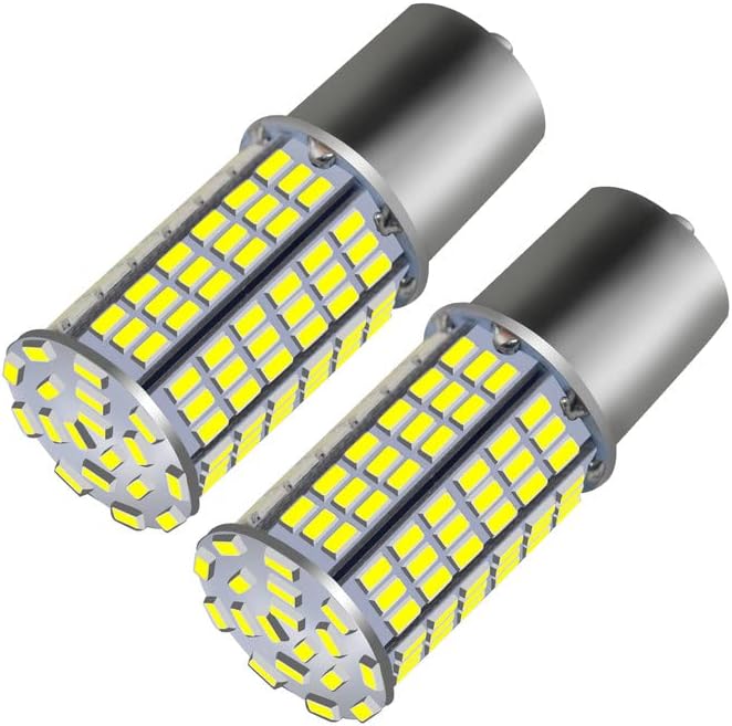Extremely Super Bright 1156 1141 1003 1073 BA15S 7506 LED 144 SMD 3014 Replacement Light Bulbs 1400 Lumens,Used For Backup Reverse Lights 6000K Xenon White 12v-24v (Pack of 2)
