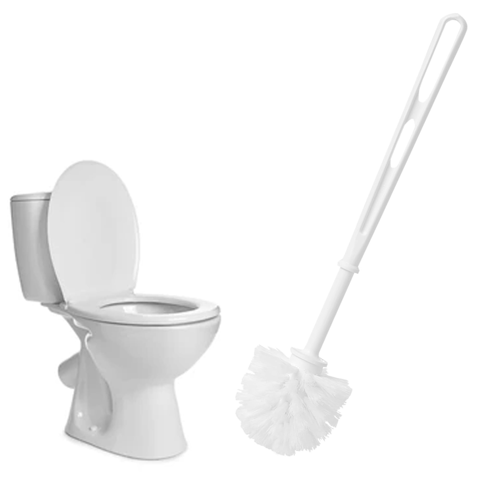 Pluto Packaging White Plastic Toilet Replacement Brush Strong Bristles For Hard To Reach Areas (1)