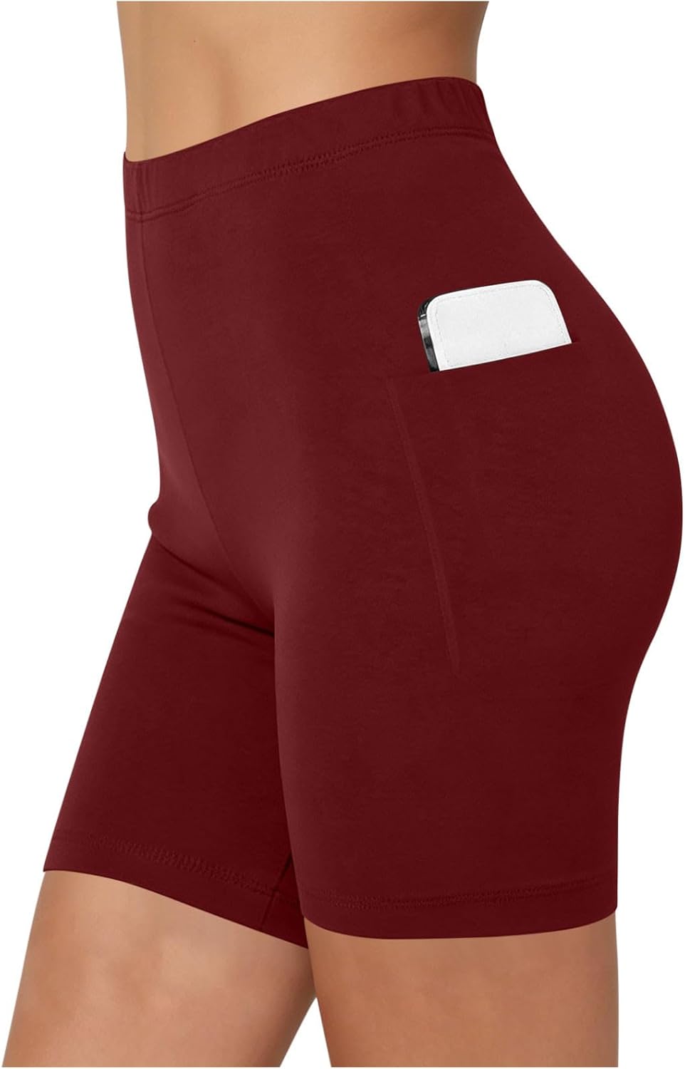 Women's Spandex Biker Shorts 4'' High Waisted Athletic Running Yoga Workout Gym Shorts Leggings with Pockets