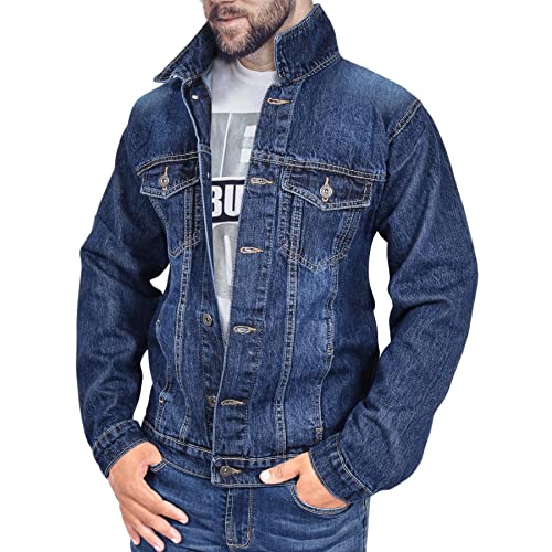 Image of A2Z Mens Jacket Fashion Denim Jacket Jeans Long Sleeves Coat Lightweight Comfortable Mens Small, Medium, Large XL XXL 3XL