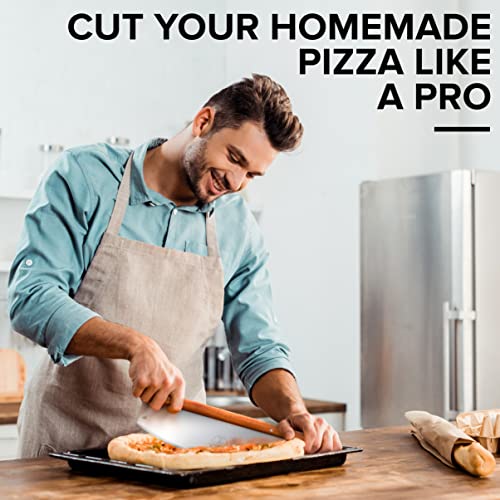 Deer & Oak Pizza Cutter - 36cm Pizza Rocker Cutter - Pizza Cutter Rocker - Pizza Slicer - Cut your Pizzas with Minimal Fuss or Effort - Ultra Sharp Premium Stainless Steel Blade - Image 5