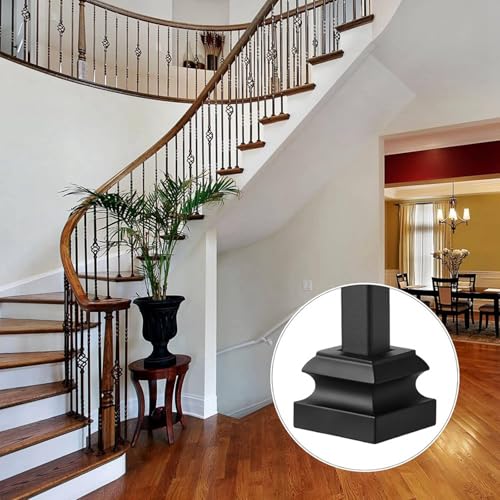 Chaussures d'escalier plates en fer 1/2 pouce pour masquer les fixations de balustres - 3