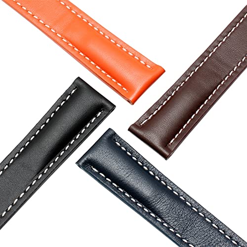 Bracelet en cuir véritable haut de gamme pour modèle Navitimer