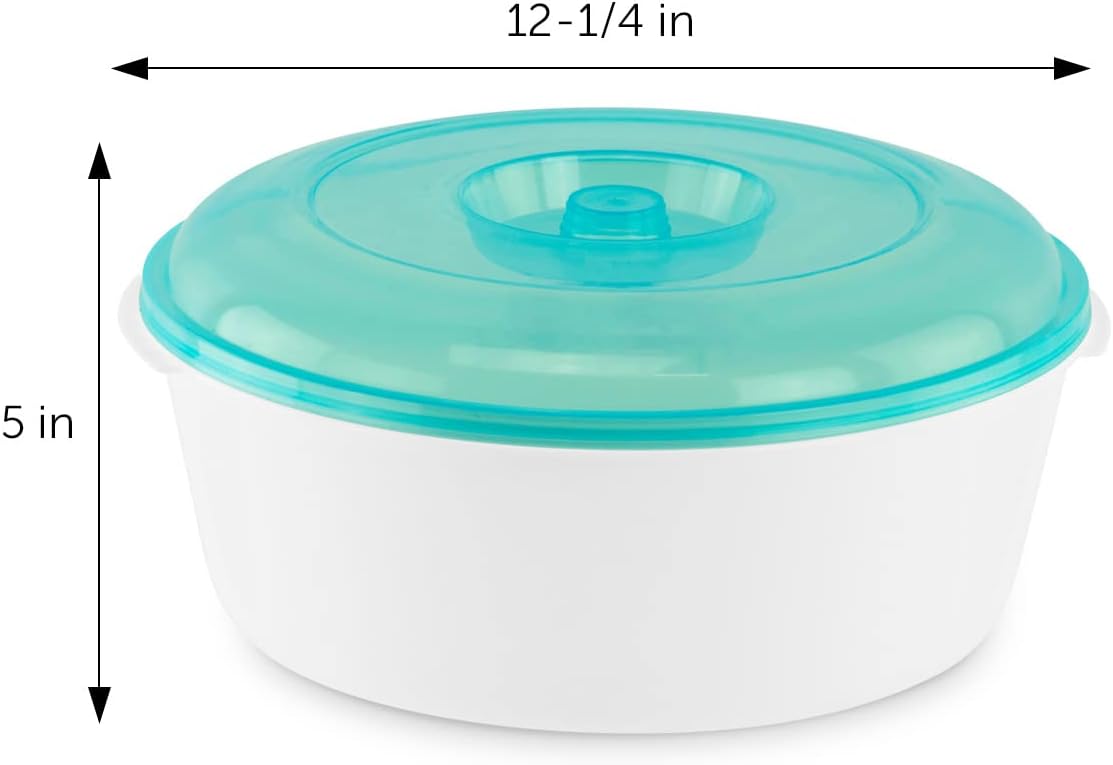 DecorRack Extra Large Food Storage Container with Lid, 7.4 Quarts, Shatterproof, Reusable Mixing Bowl, Dry Food Container, Snack Bowl, Store Leftovers, Ice Cream Bowls in Assorted Colors (4 Bowls)