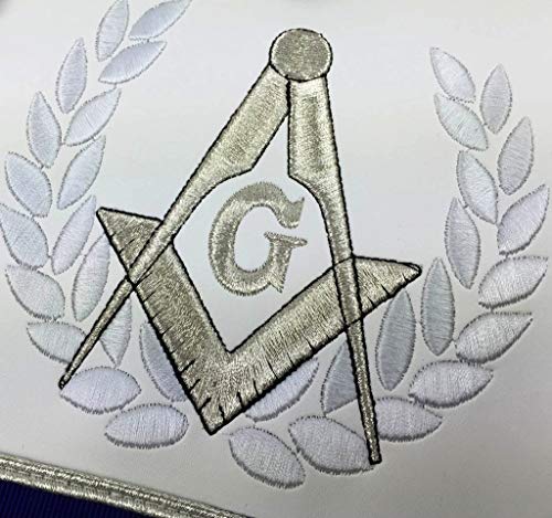 Tablier maçonnique bleu Master Mason conforme pour augmentation de grade