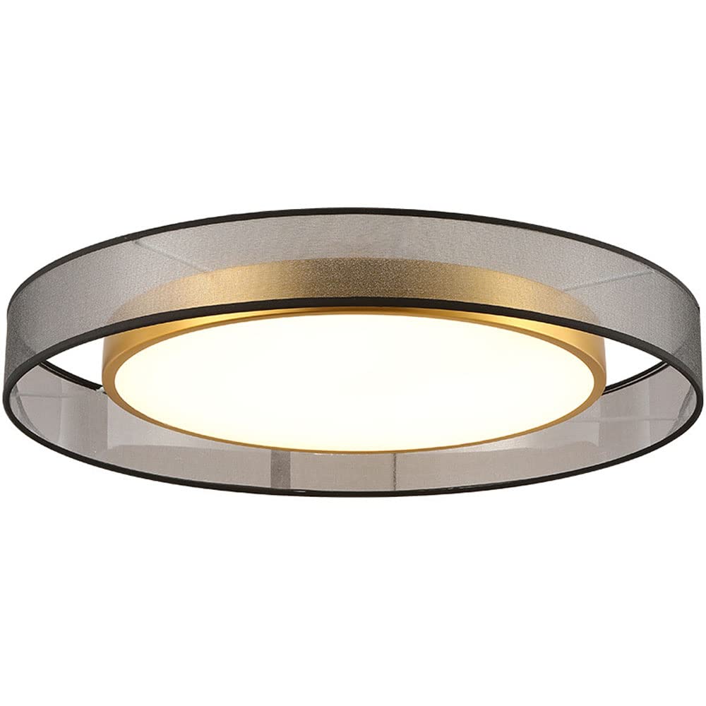 Plafonnier LED ultra-mince 18W en cuivre rond à trois couleurs réglables