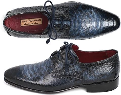 Navy Genuine Python Ghillie Lacing Dress Shoes (ID#022PYT-NAVY) Size