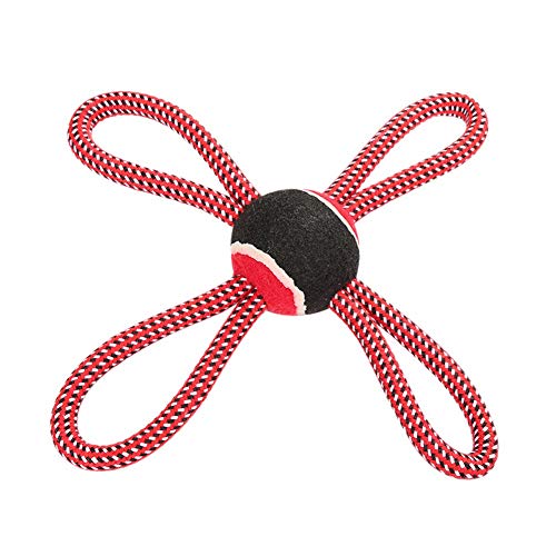 handfly Brinquedos para cachorros com bola de corda, brinquedos com corda para cachorros, brinquedos