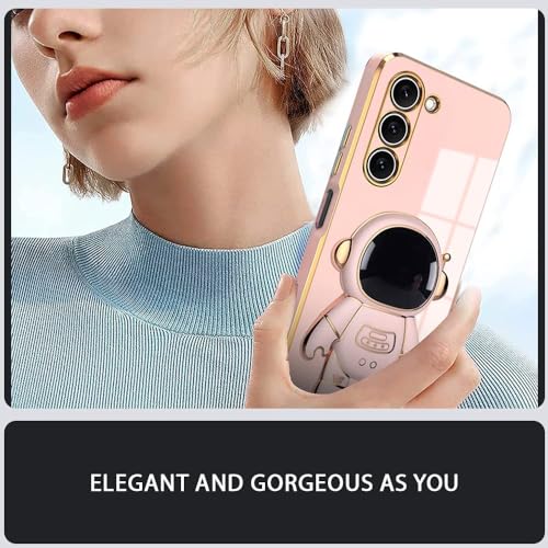 Image of for Samsung Galaxy A15 5G Case Cute 3D Astronaut Stand Design Camera Protection Shockproof Soft Back Cover (for Samsung Galaxy A15 5G, Pink)