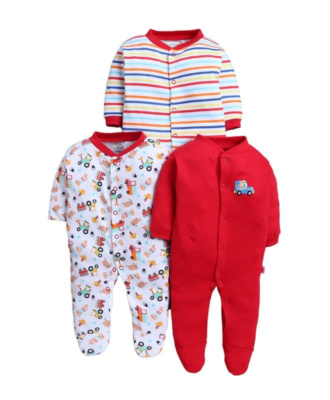 MEGNAM Baby Rompers for New Born Baby Boys & Girls | Soft Cotton Infant Clothes, Body Suits & Sleep Suits for Newborn baby...